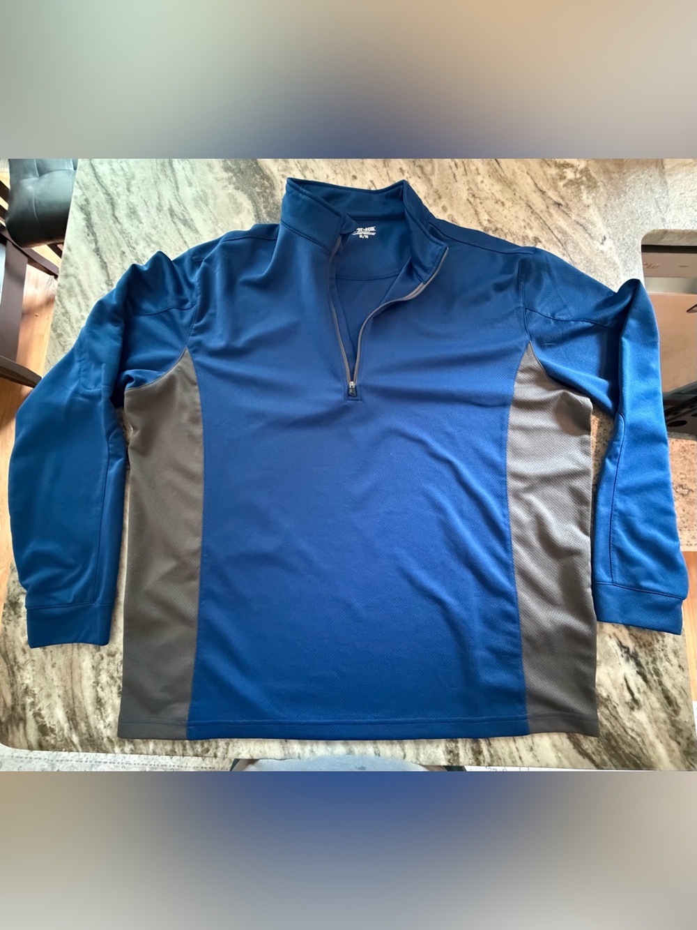 PING Golf Men's XL Quarter-Zip Pullover Blue/Gray Performance Midlayer